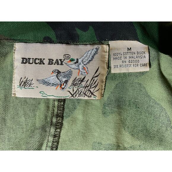 Vintage Duck Bay Men's Hunting Coveralls, Green Camo, Zip Up, Pockets, Medium - Picture 7 of 7